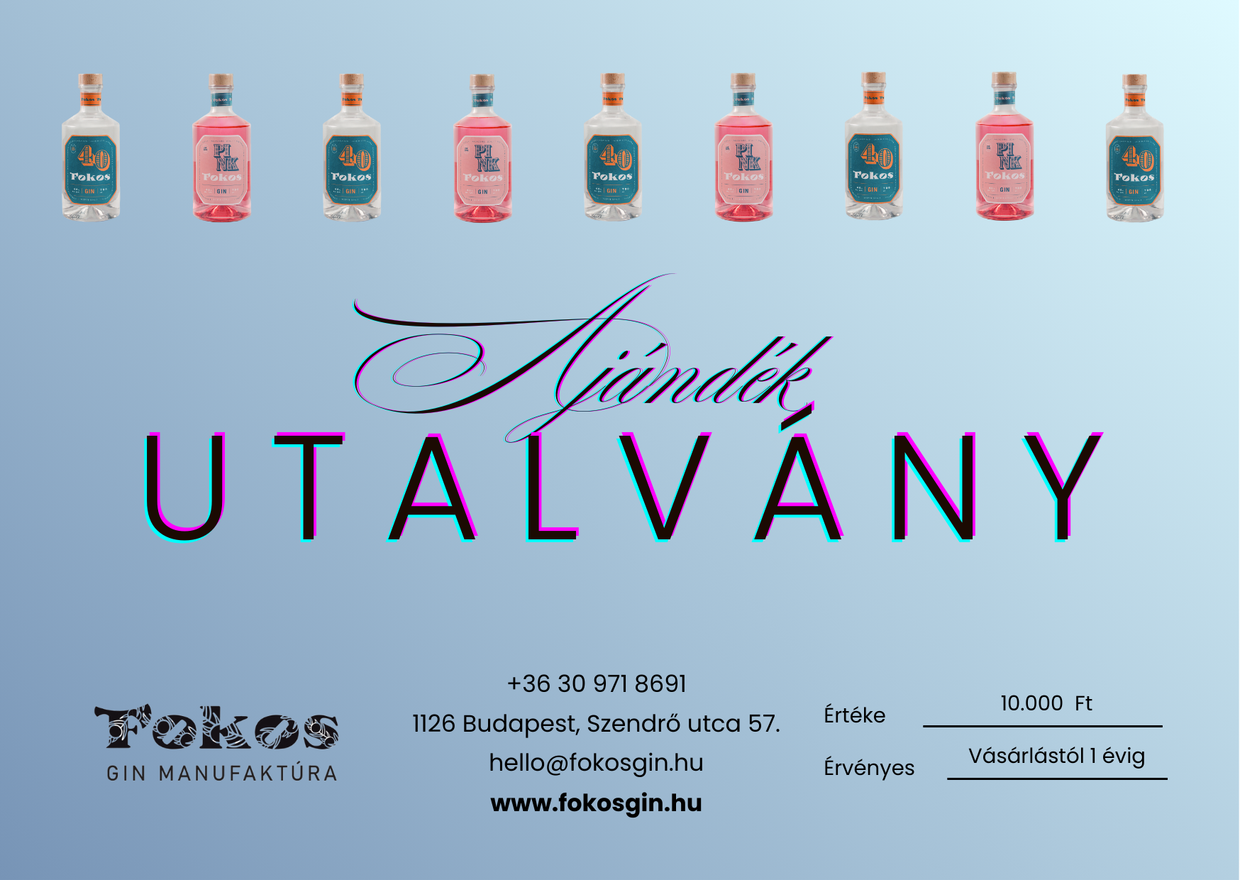 Fokos Ajándékutalvány 10.000 Ft értékben