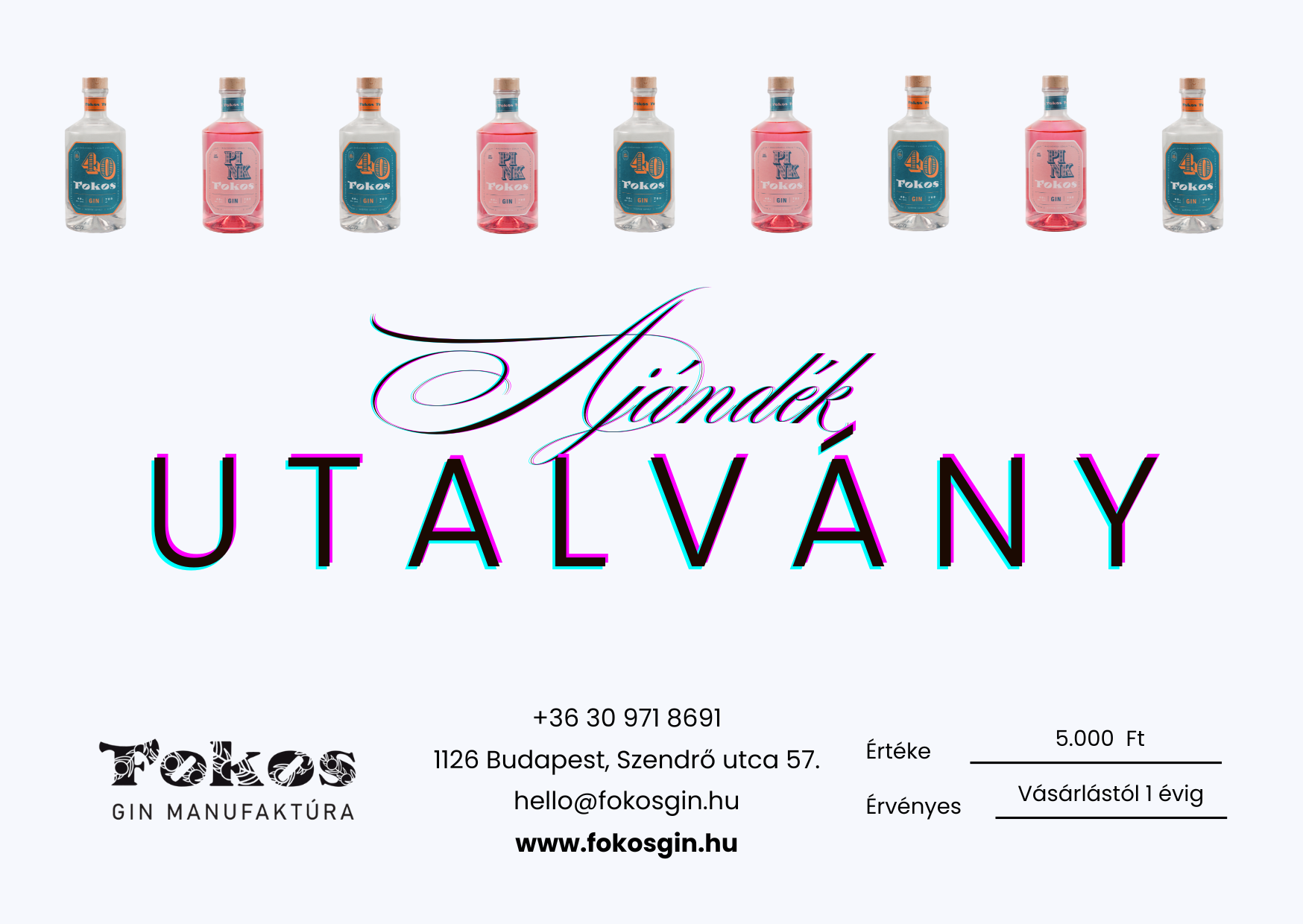 Fokos Ajándékutalvány 5.000 Ft értékben